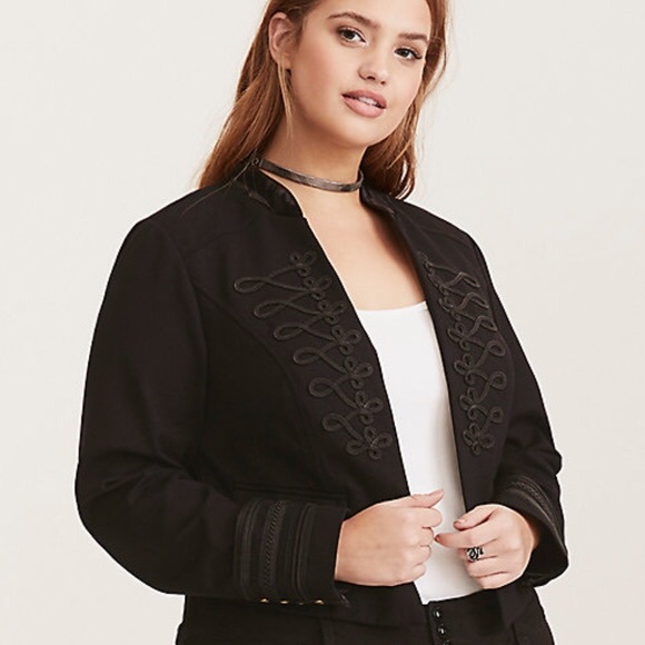 torrid Jackets & Blazers - Torrid Embellished Stretch Military Jacket Sz 2X